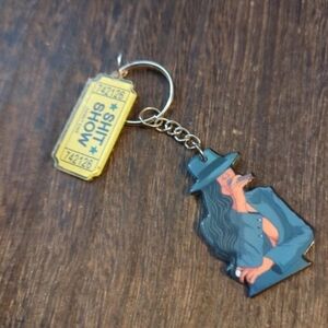 Unique Keychain with Ticket and Character Design